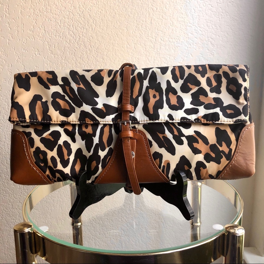 Tumi Leopard Clutch with tags